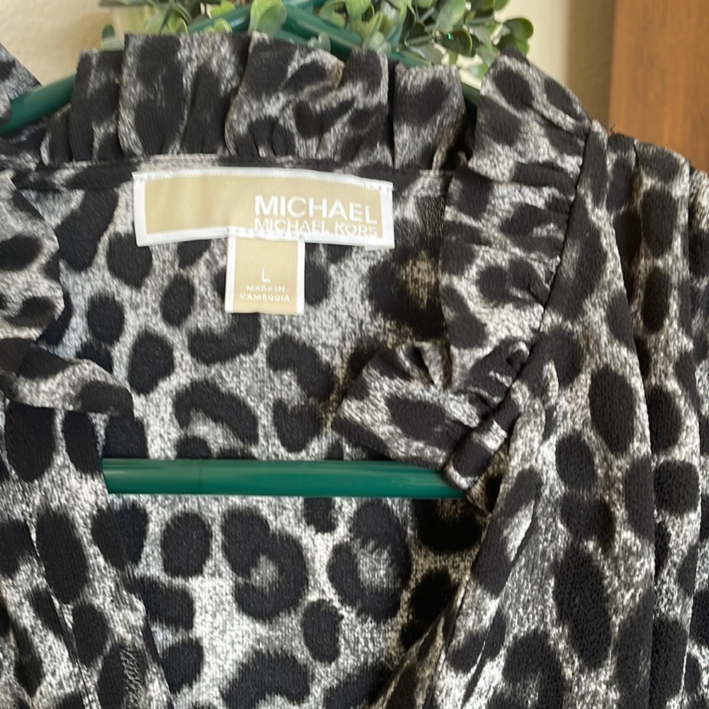 Michael Kors blouse black with grey polyester